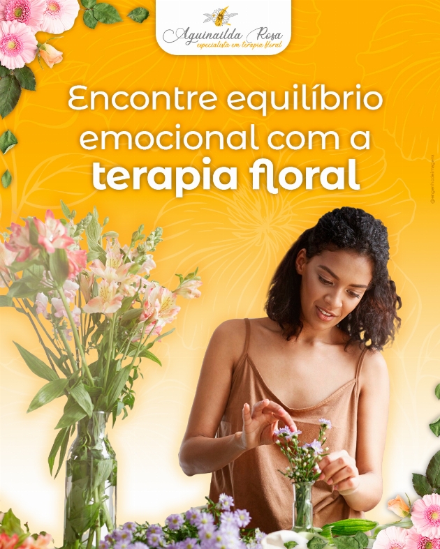 Ache equilíbrio através da terapia floral. 